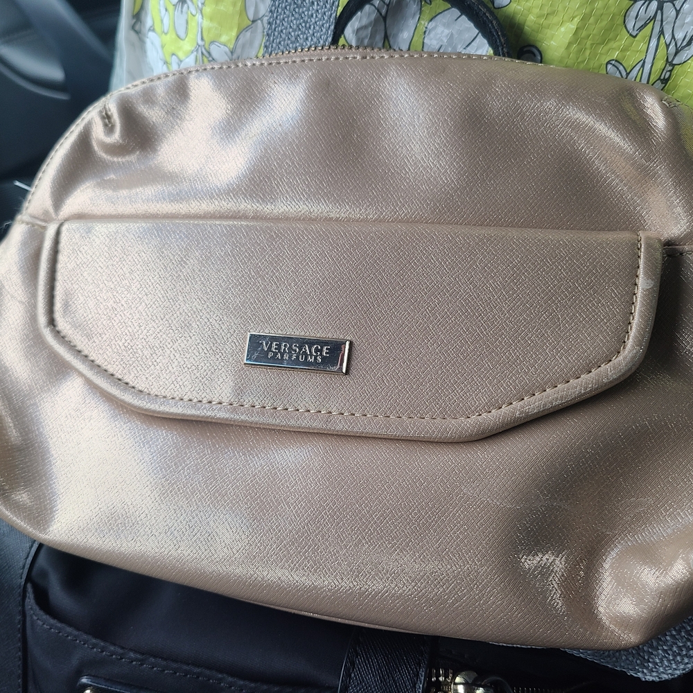 Versace Metallic Gold Cosmetic Bag
